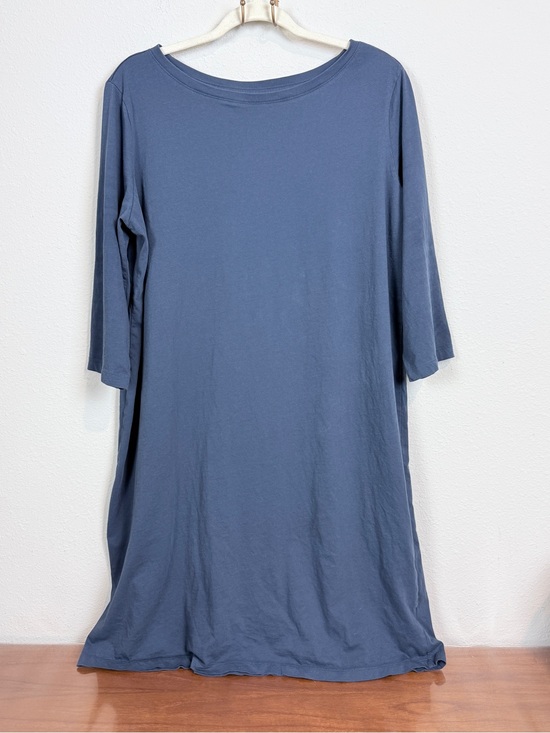 Pact Dresses & Skirts - Pact Organic Cotton Slate Blue Boat Neck T-shirt Midi Dress XL